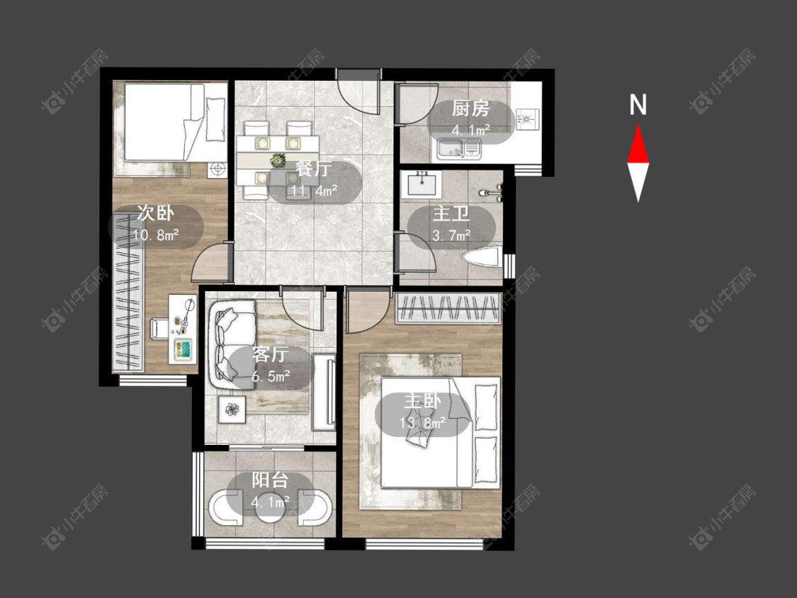 常州锦海星城一期在售二手房源户型图_小牛看房