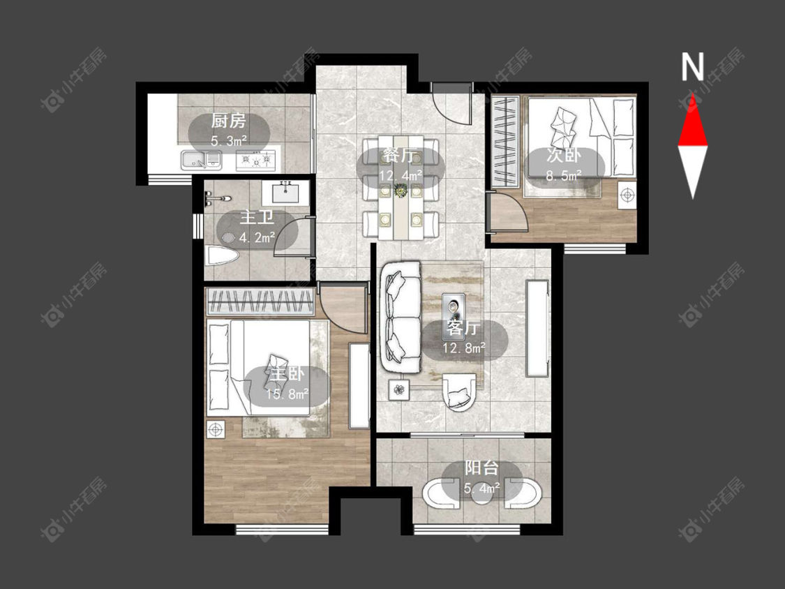 新城域二期房源户型图 常州新城域二期在售二手房源户型图_小牛看房