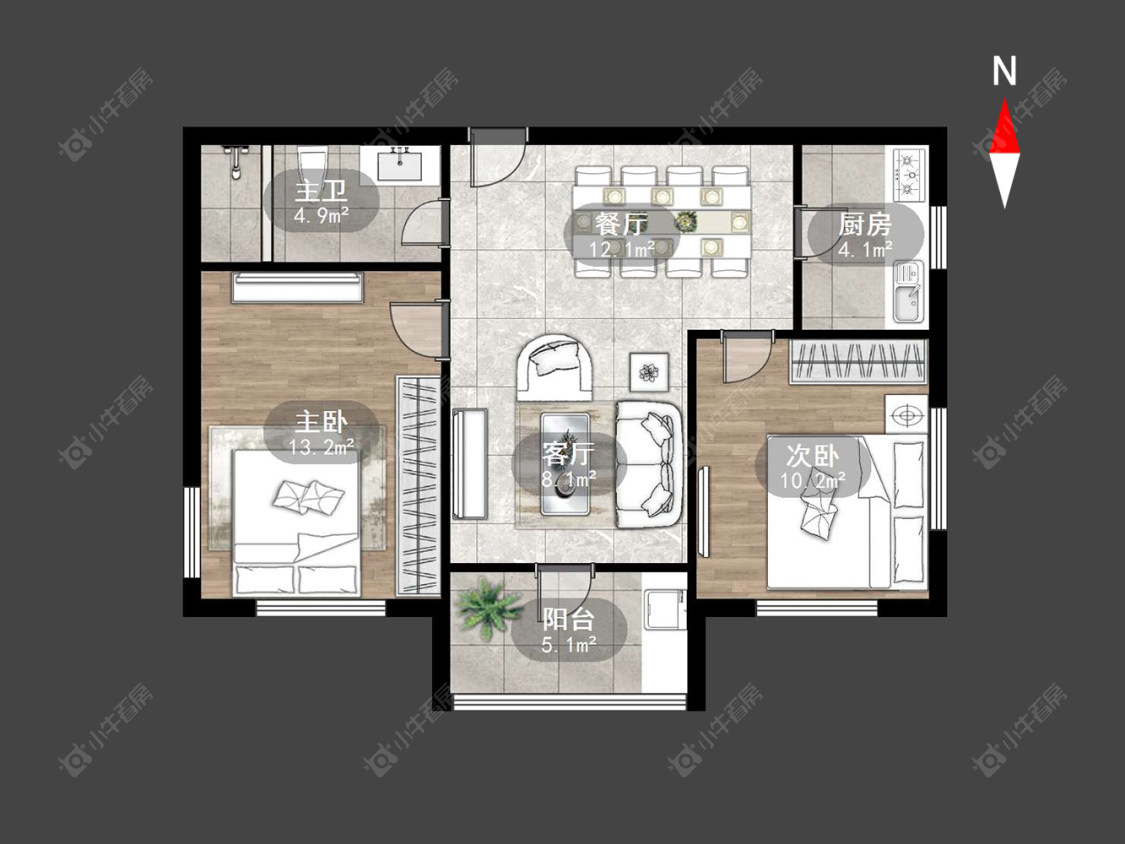 常州花园南村在售二手房源户型图_小牛看房