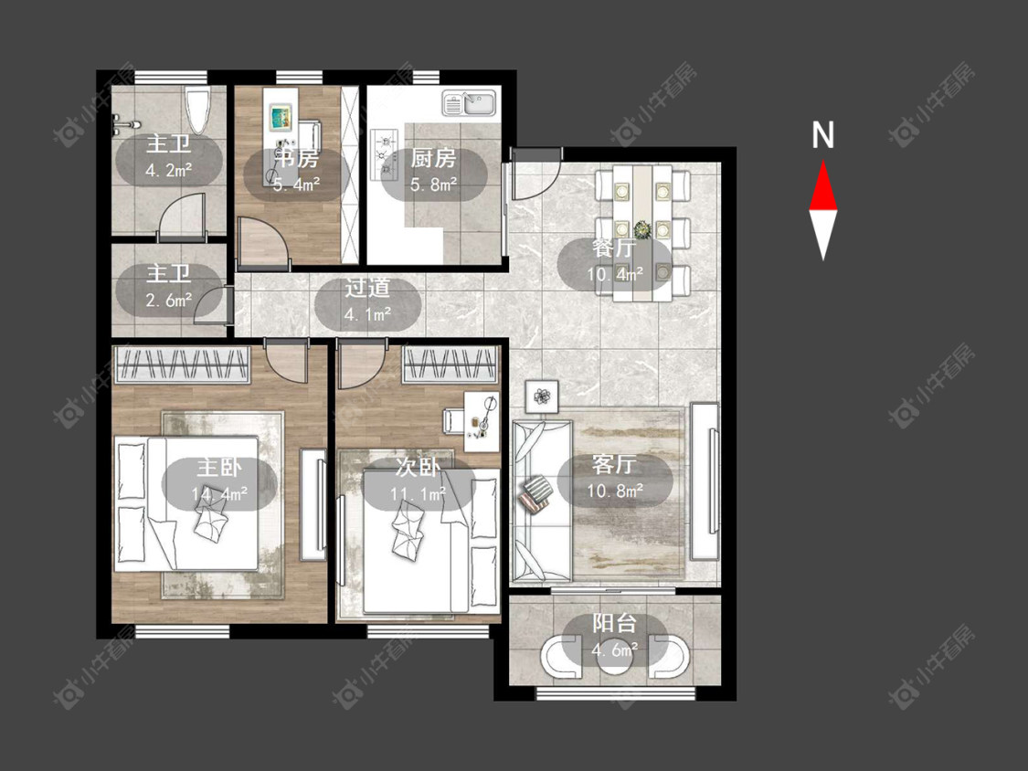 常州金地格林郡在售二手房源户型图_小牛看房