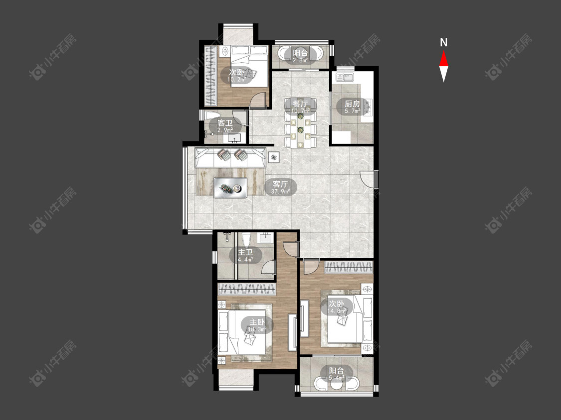 常州美丽华公寓在售二手房源户型图_小牛看房