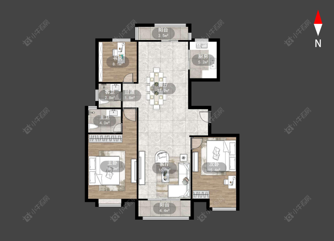 常州国泰新都在售二手房源户型图_小牛看房