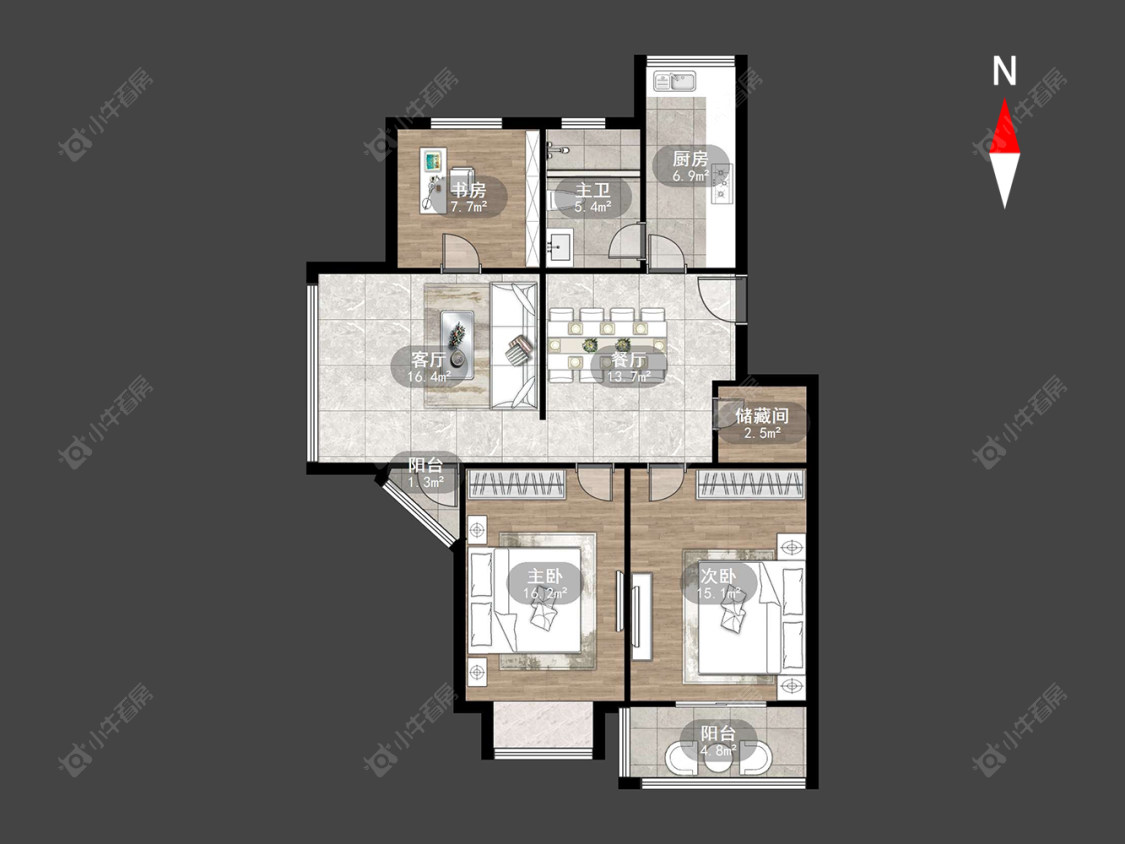 常州高成莱茵二期在售二手房源户型图_小牛看房