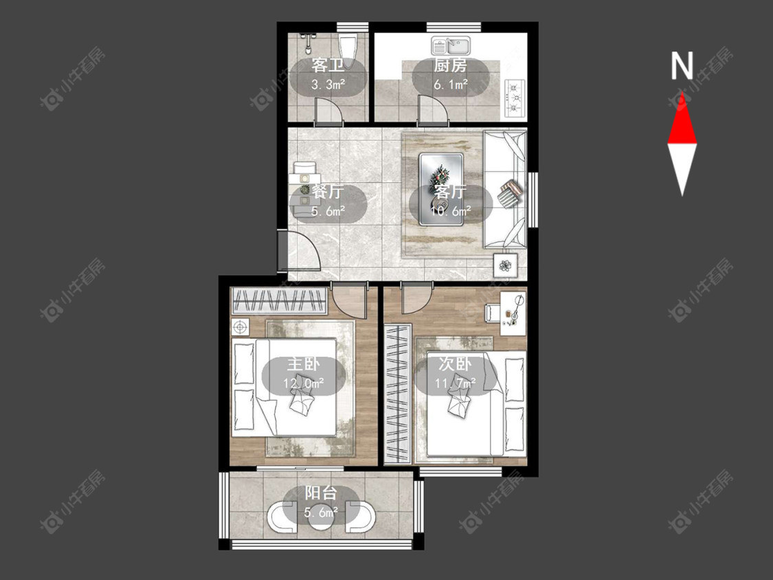 常州工房南区在售二手房源户型图_小牛看房