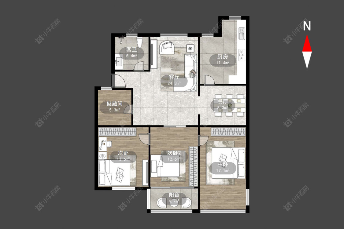 常州热控小区在售二手房源户型图_小牛看房