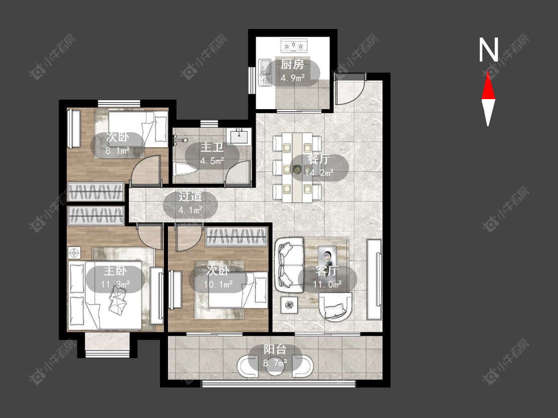 常州竹韵茗苑在售二手房源户型图_小牛看房