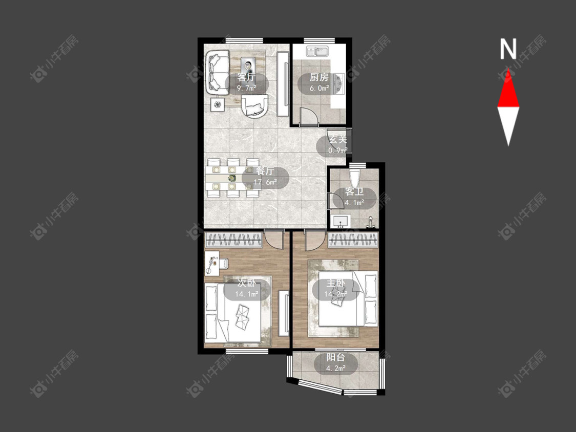 常州大诚苑在售二手房源户型图_小牛看房