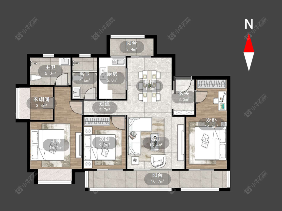 常州万科瑧湾汇（原蓝光黑钻）在售二手房源户型图_小牛看房