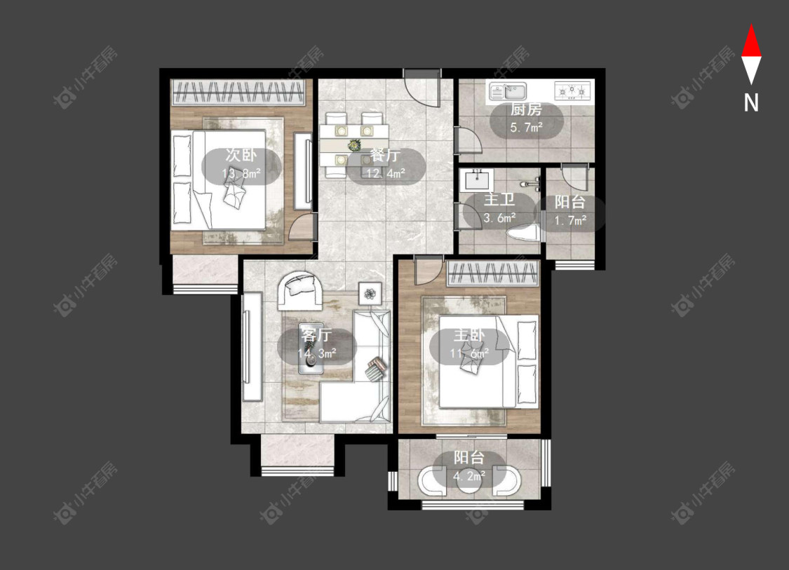 月馨苑房源户型图 常州月馨苑在售二手房源户型图_小牛看房
