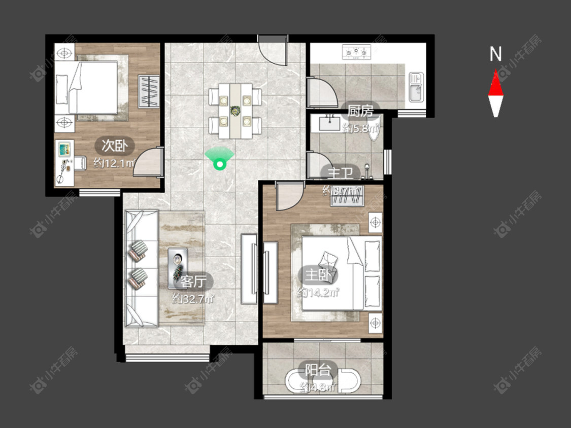 常州采菱公寓在售二手房源户型图_小牛看房