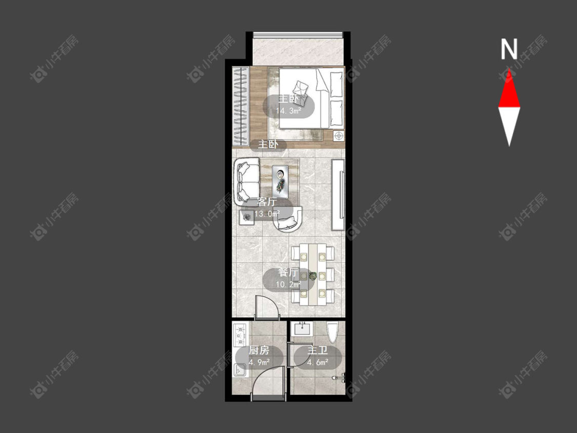 常州恒大翡翠华庭在售二手房源户型图_小牛看房