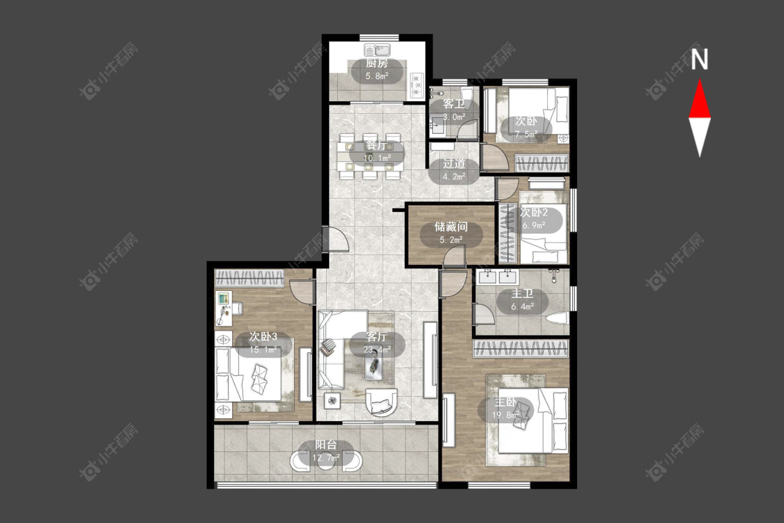 常州常发珑玥在售二手房源户型图_小牛看房