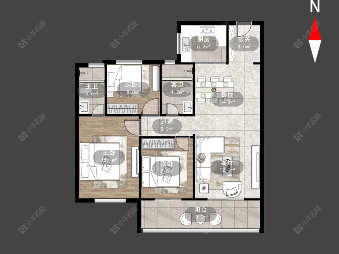 常州东青馨苑在售二手房源户型图_小牛看房