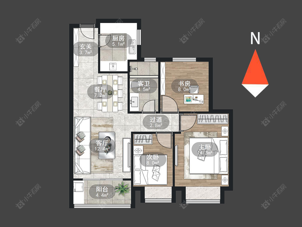 常州泰盈八千里在售二手房源户型图_小牛看房