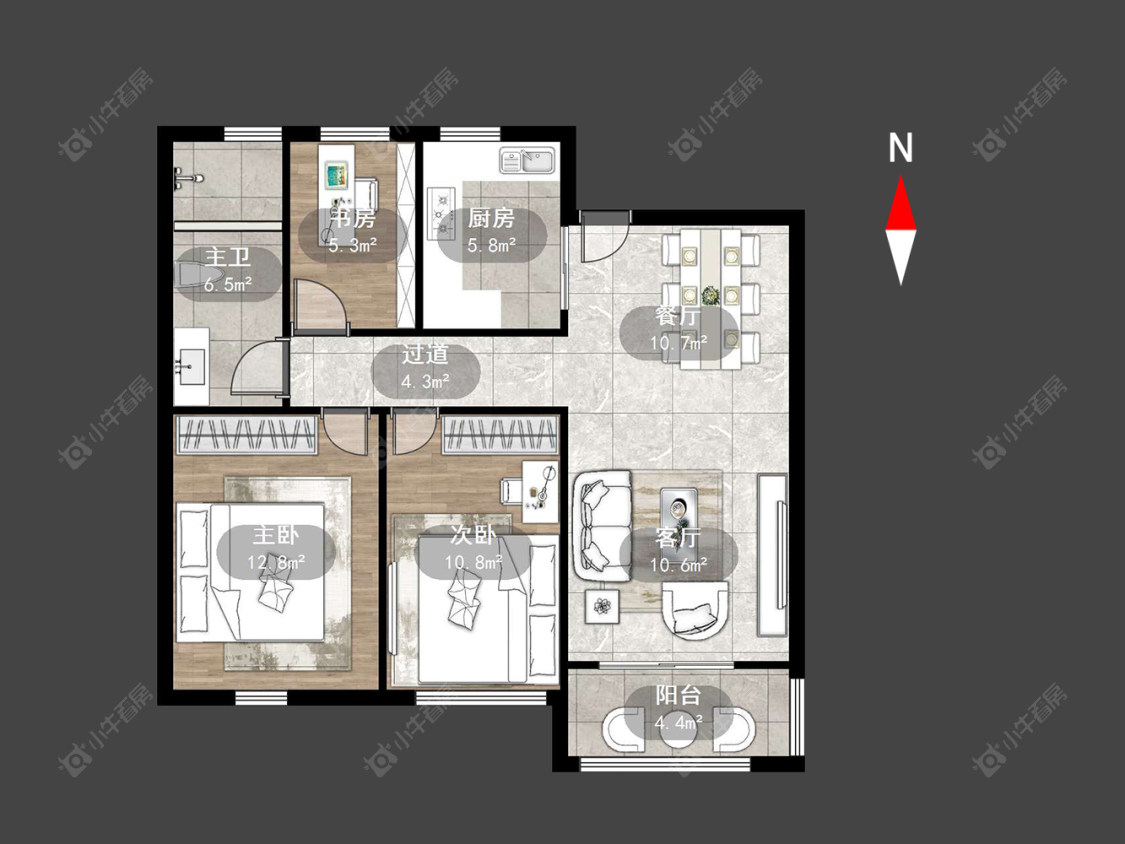 常州金地格林郡在售二手房源户型图_小牛看房