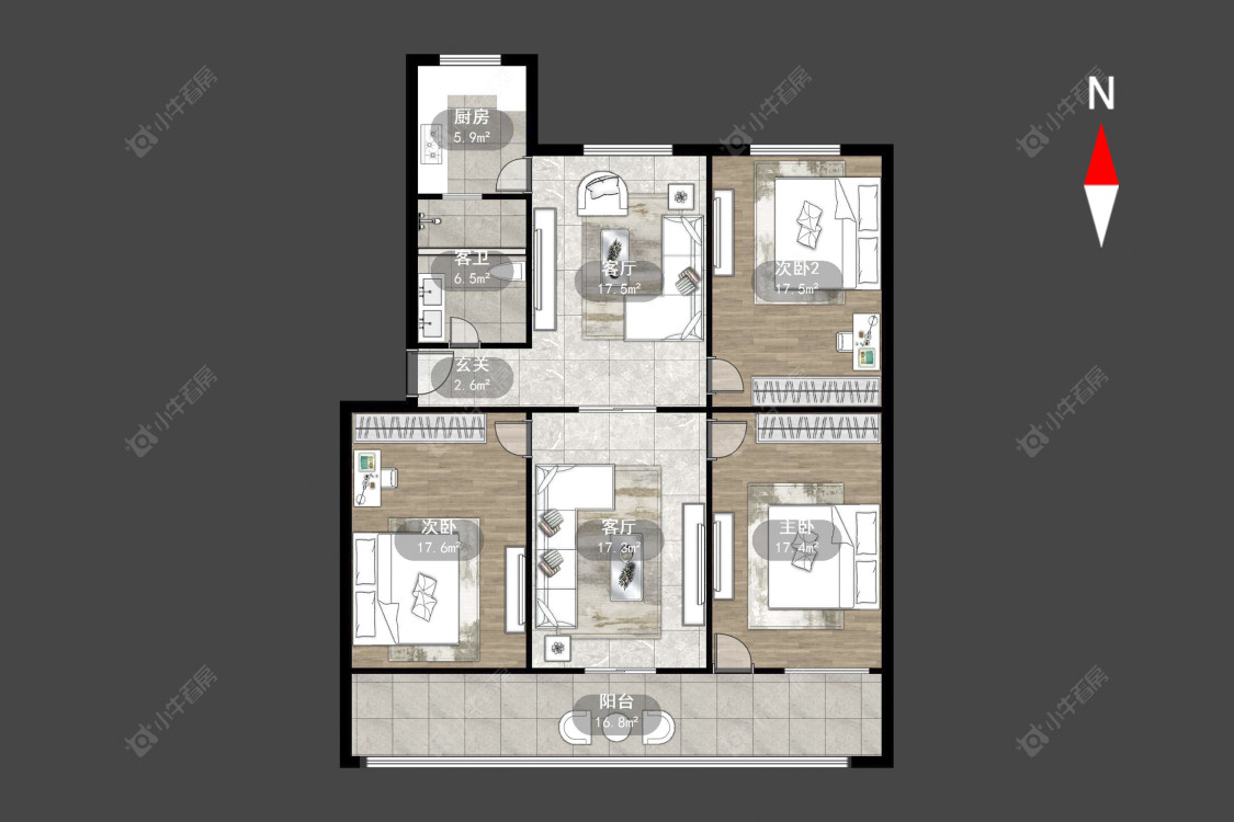 花东五村房源户型图 常州花东五村在售二手房源户型图_小牛看房