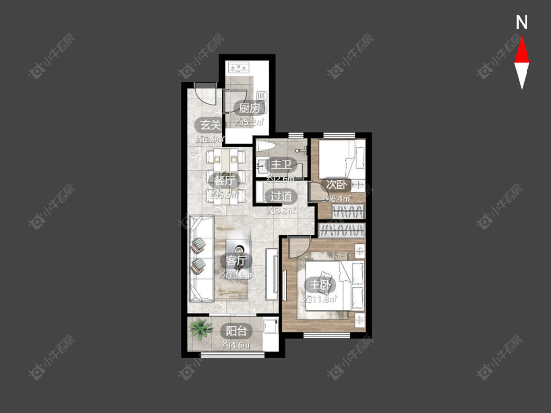 常州临津花园在售二手房源户型图_小牛看房