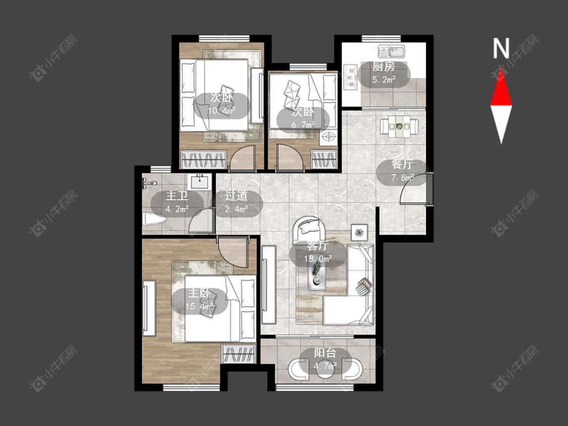 新城香溢澜桥一期房源户型图 常州新城香溢澜桥一期在售二手房源户型图_小牛看房
