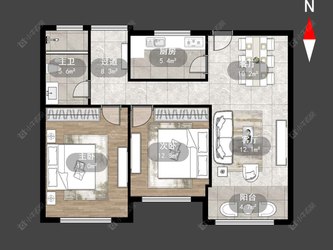 常州金源名府在售二手房源户型图_小牛看房