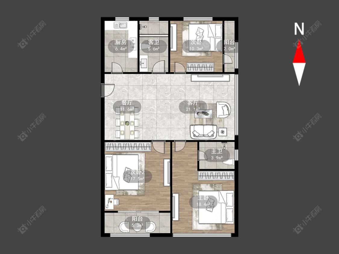 常州友谊家苑在售二手房源户型图_小牛看房