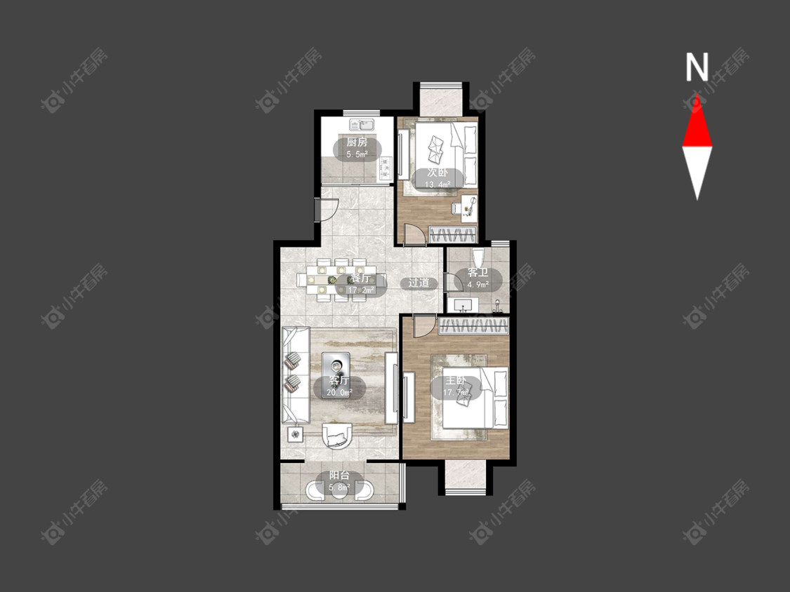 常州青竹苑东区在售二手房源户型图_小牛看房