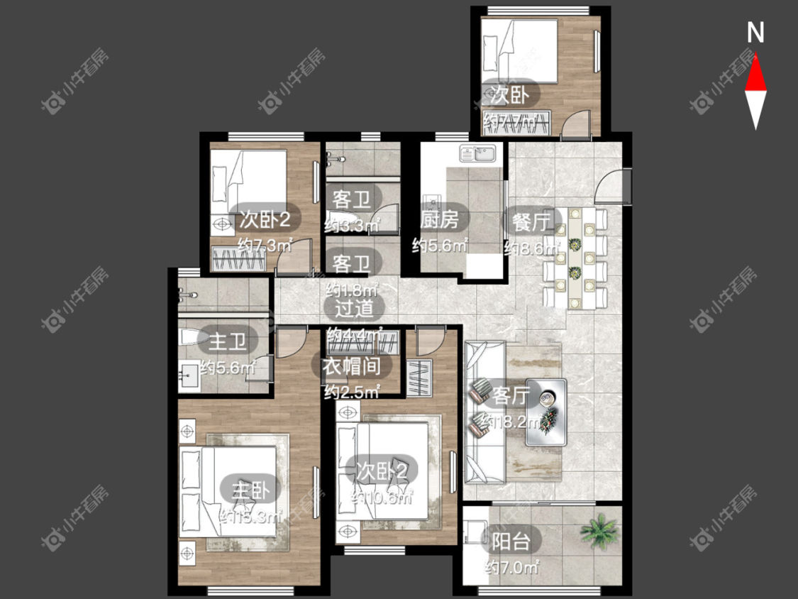 常州港龙新港城在租房源户型图_小牛看房