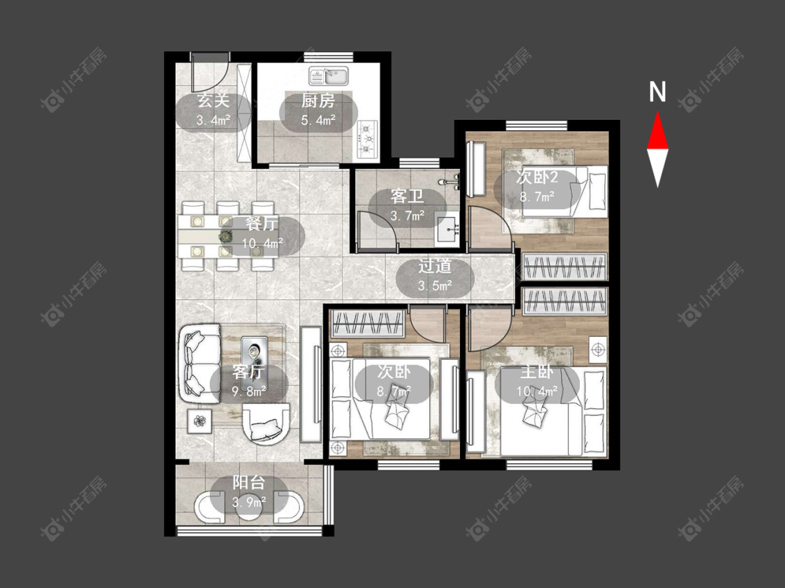 常州梅亭佳园在售二手房源户型图_小牛看房
