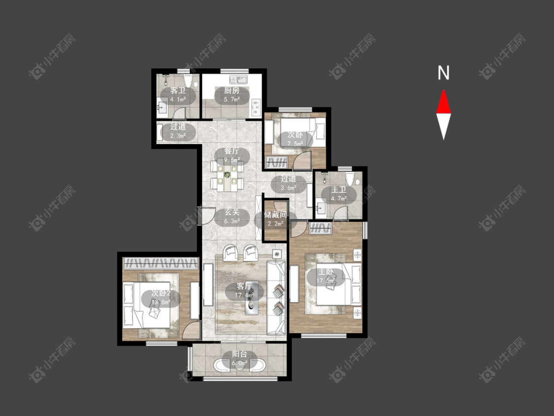 朗诗绿郡房源户型图 常州朗诗绿郡在售二手房源户型图_小牛看房