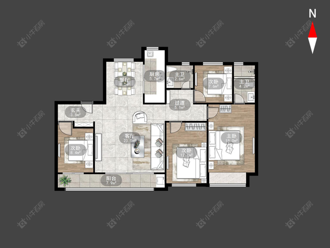 常州保利和光晨樾在售二手房源户型图_小牛看房