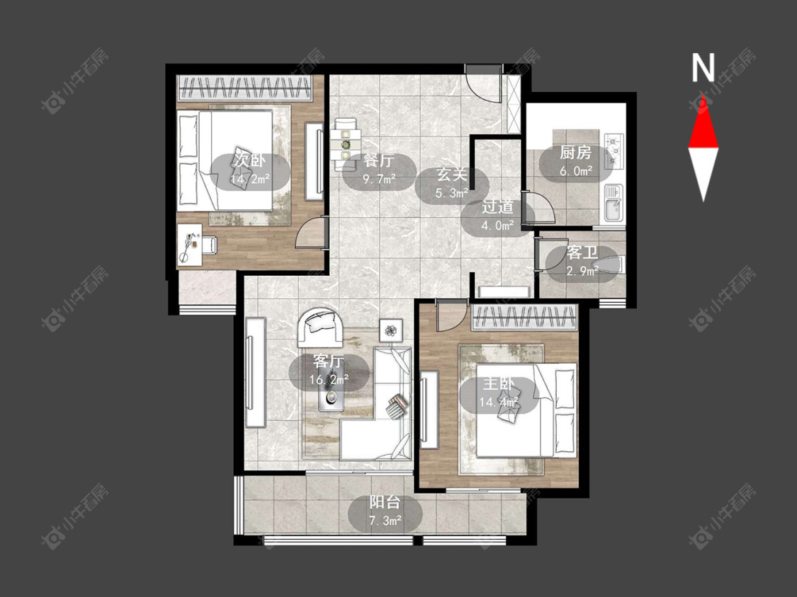 常州翠园世家在售二手房源户型图_小牛看房