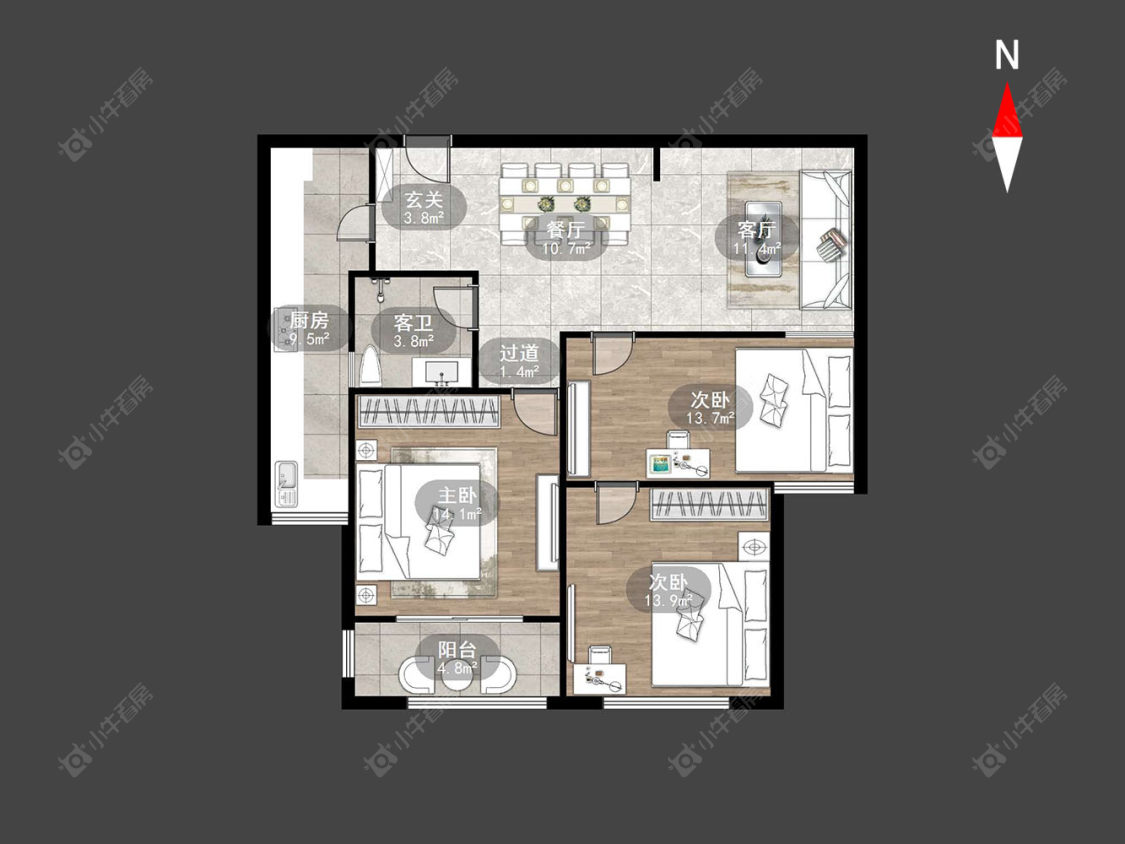 阳光龙庭房源户型图 常州阳光龙庭在售二手房源户型图_小牛看房