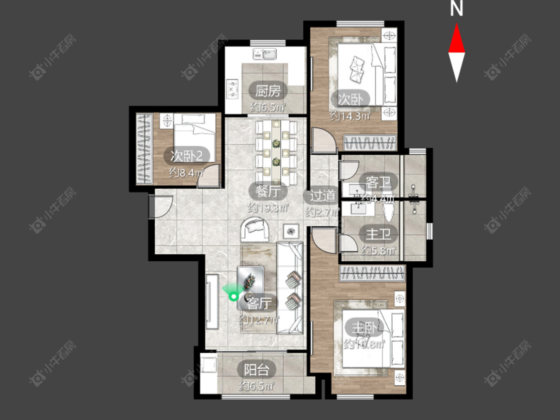 常州香溢紫郡三期在售二手房源户型图_小牛看房