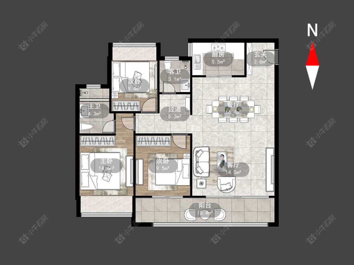 常州万科新都会在售二手房源户型图_小牛看房