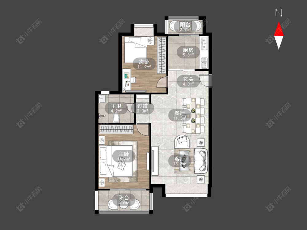常州凤凰名城在售二手房源户型图_小牛看房