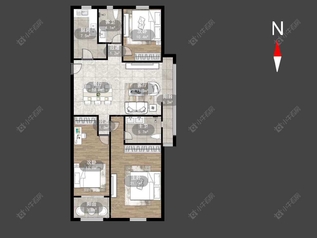 常州常发香堤半岛在售二手房源户型图_小牛看房