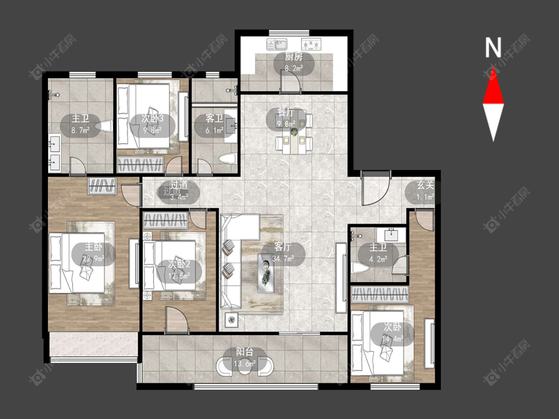 中建招商龙宸壹号房源户型图 常州中建招商龙宸壹号在售二手房源户型图_小牛看房