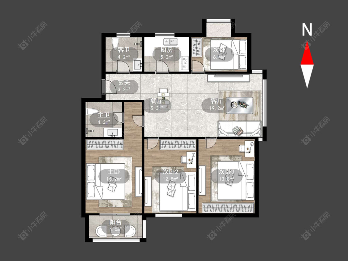 百馨西苑一二期房源户型图 常州百馨西苑一二期在售二手房源户型图_小牛看房