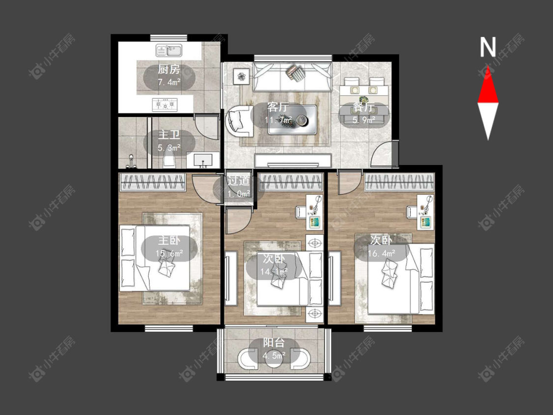 常州新乐二村在售二手房源户型图_小牛看房