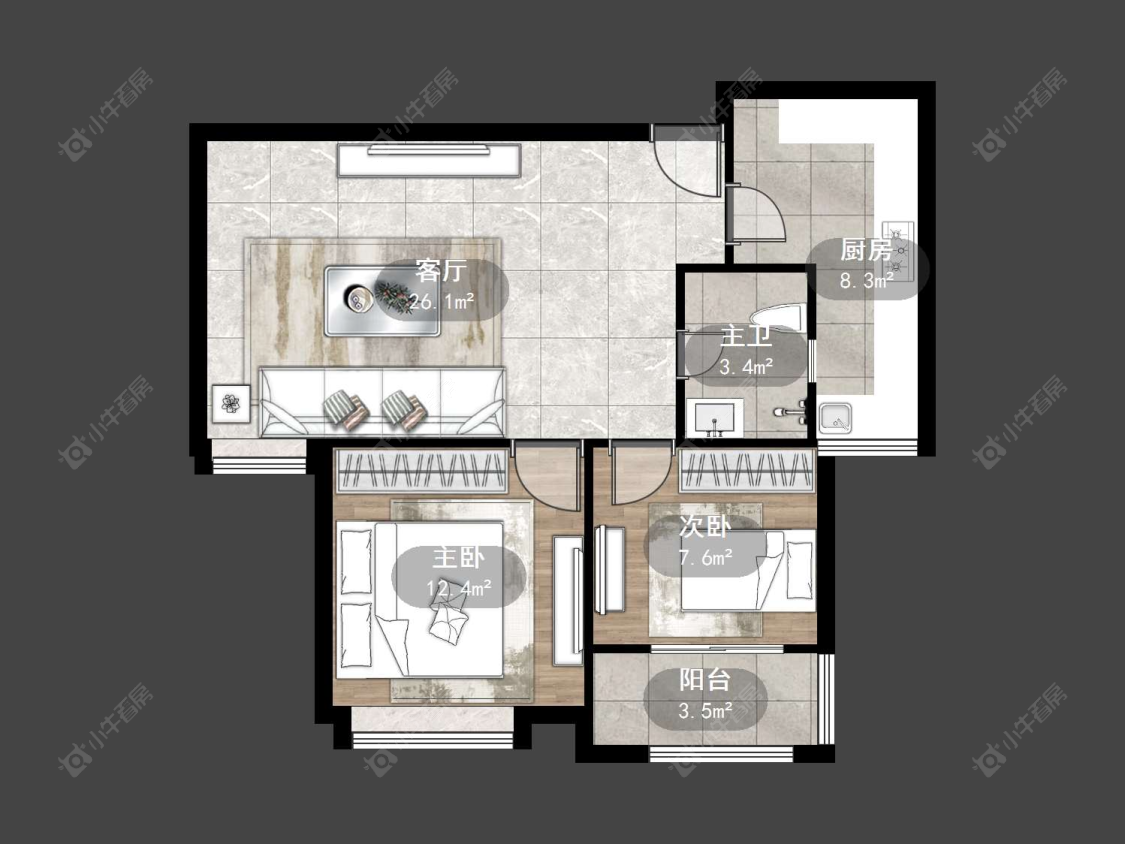 丹阳荣城国际一期在售二手房源户型图_小牛看房