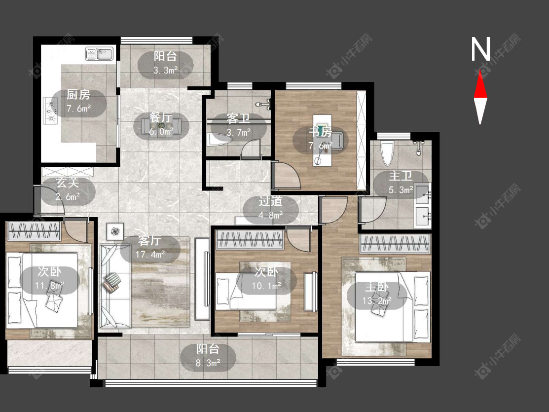 常州龙运天城在售二手房源户型图_小牛看房