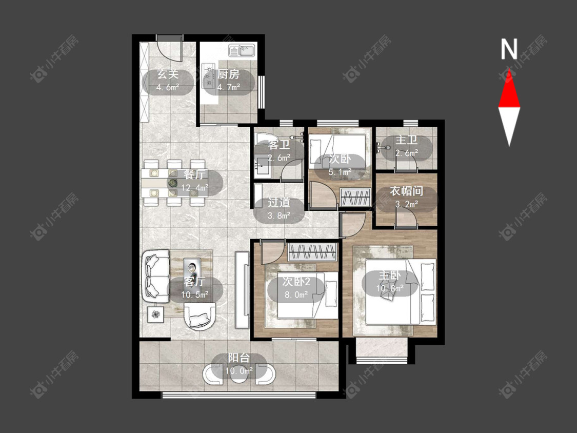 常州碧桂园翡丽都会在售二手房源户型图_小牛看房
