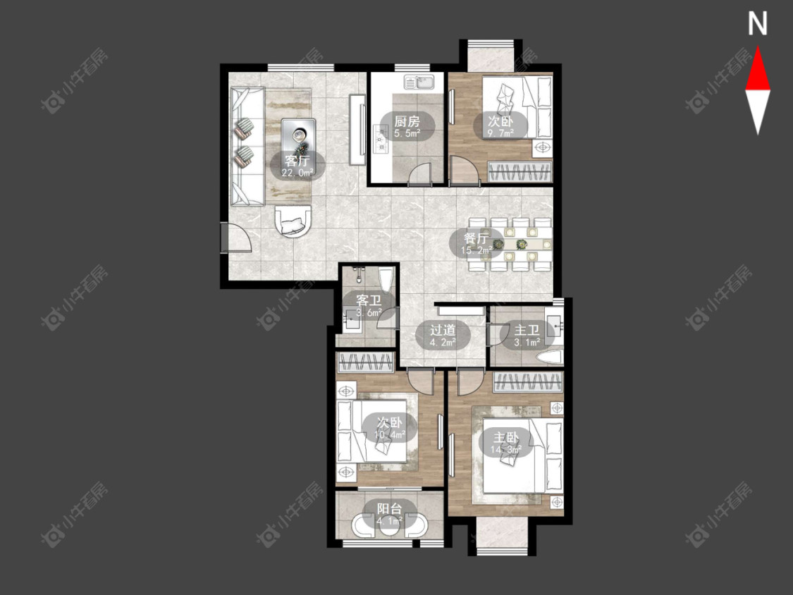 常州中意宝第在售二手房源户型图_小牛看房