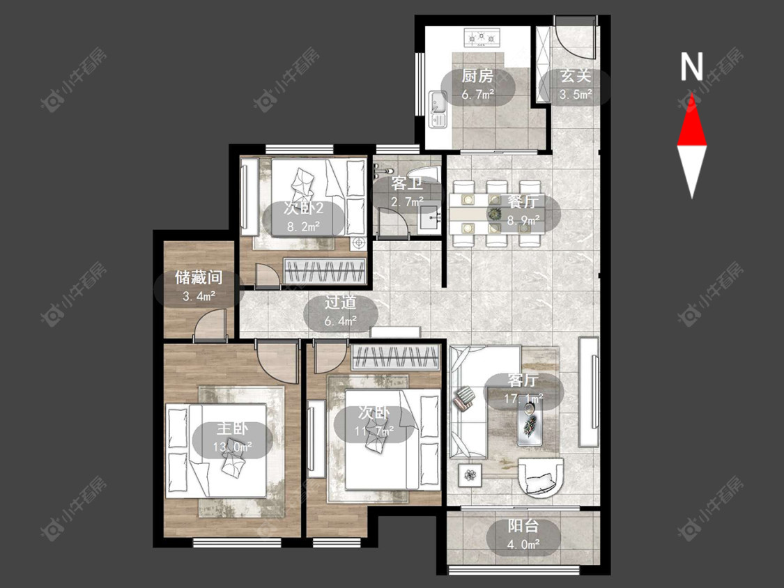常州蓝山湖在售二手房源户型图_小牛看房