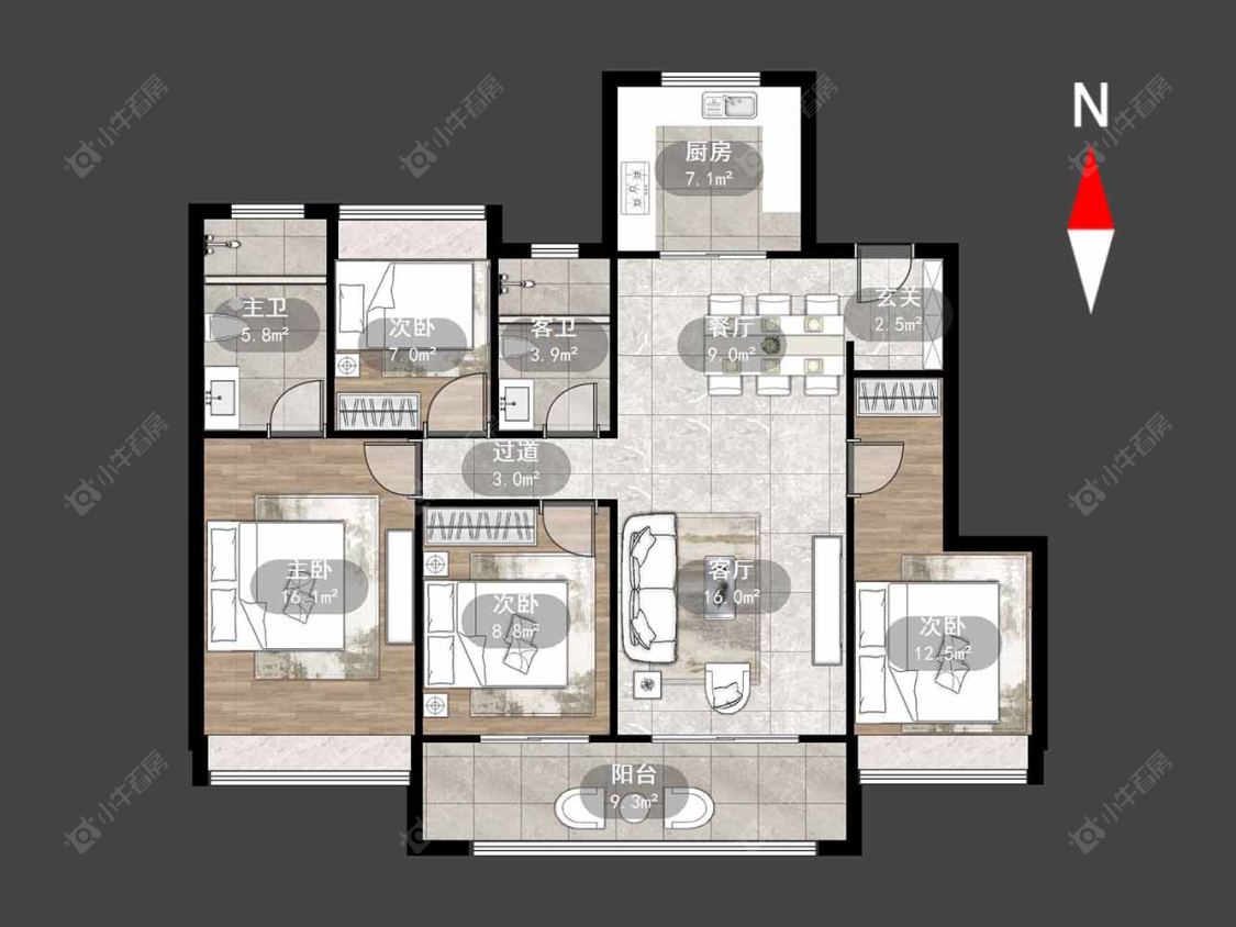 新城华宇悦隽公馆房源户型图 常州新城华宇悦隽公馆在售二手房源户型图_小牛看房