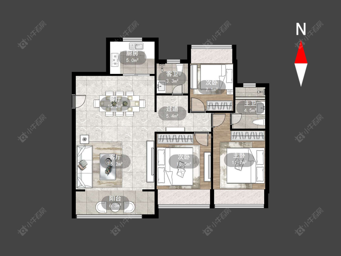 常州万科新都会在售二手房源户型图_小牛看房