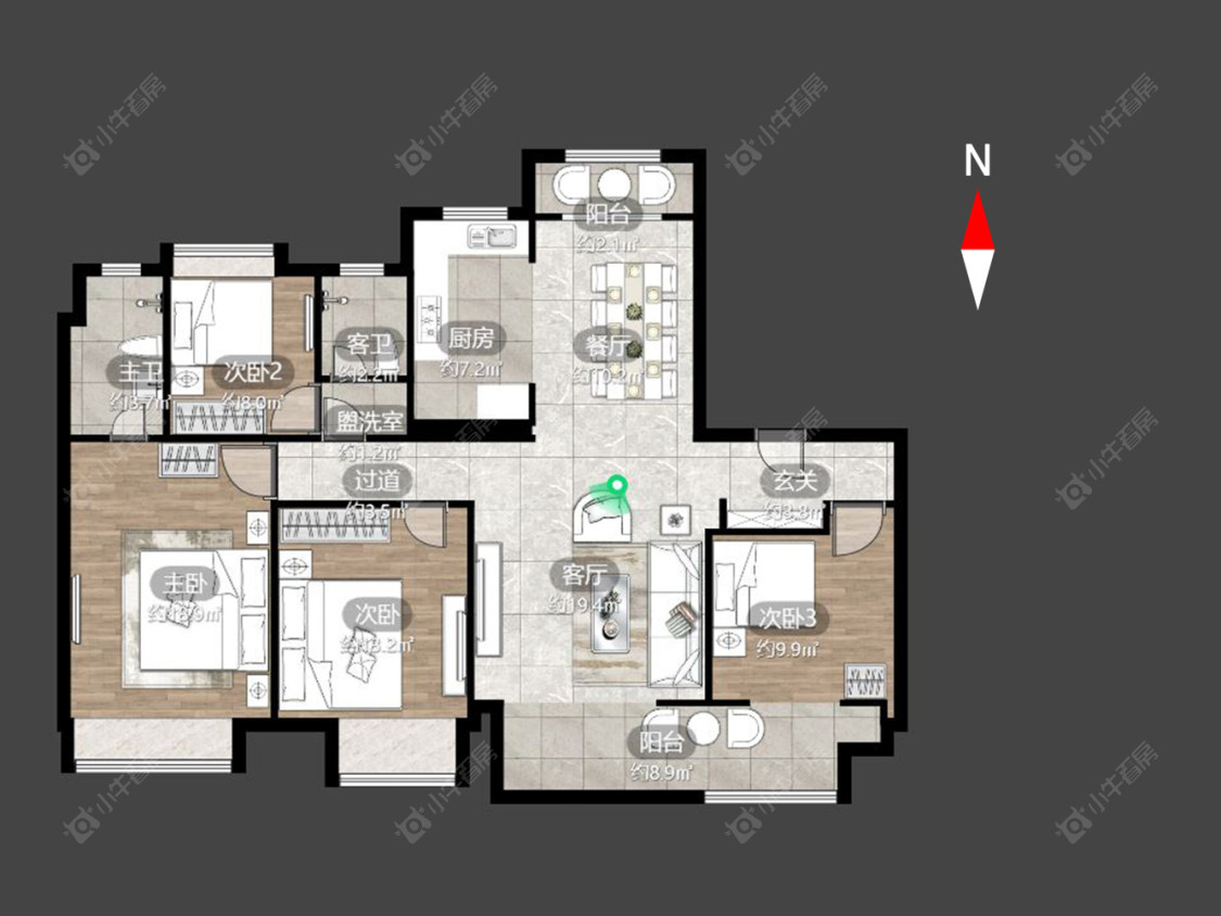金科保利北郡花园房源户型图 常州金科保利北郡花园在售二手房源户型图_小牛看房