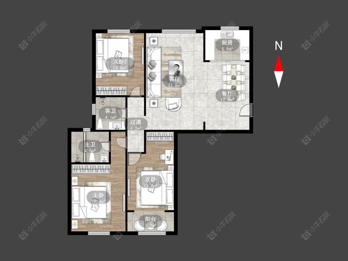 玲珑花园房源户型图 常州玲珑花园在售二手房源户型图_小牛看房