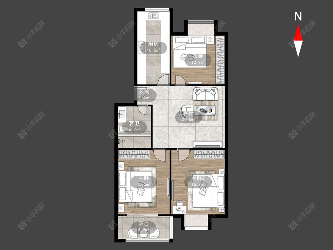 常州福满园在售二手房源户型图_小牛看房