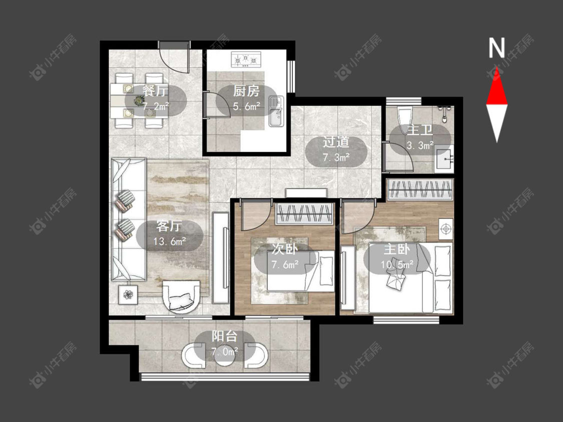 常州观湖名轩在售二手房源户型图_小牛看房
