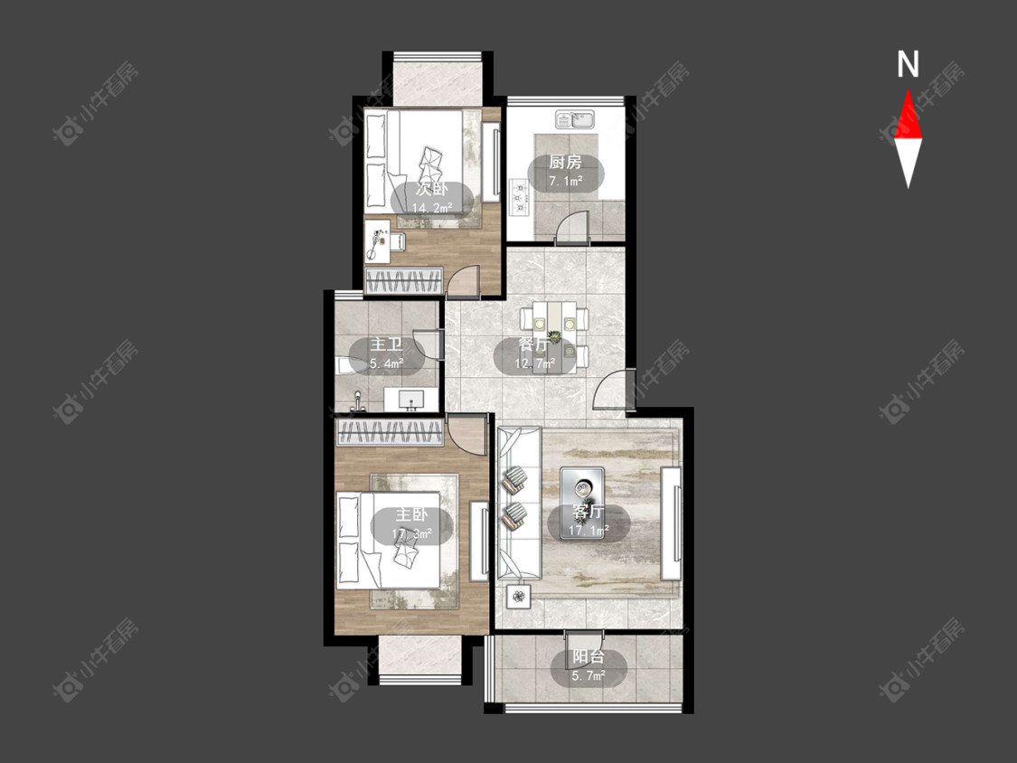 常州陈渡新苑在售二手房源户型图_小牛看房